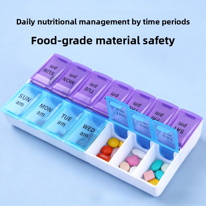 Formula Dispenser Portable - Portable Travel Pill Organizer 7-Day Compartmented