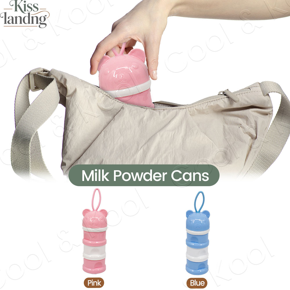 Formula Dispenser Portable - 3-Layer Portable Formula Dispenser, Bear Design