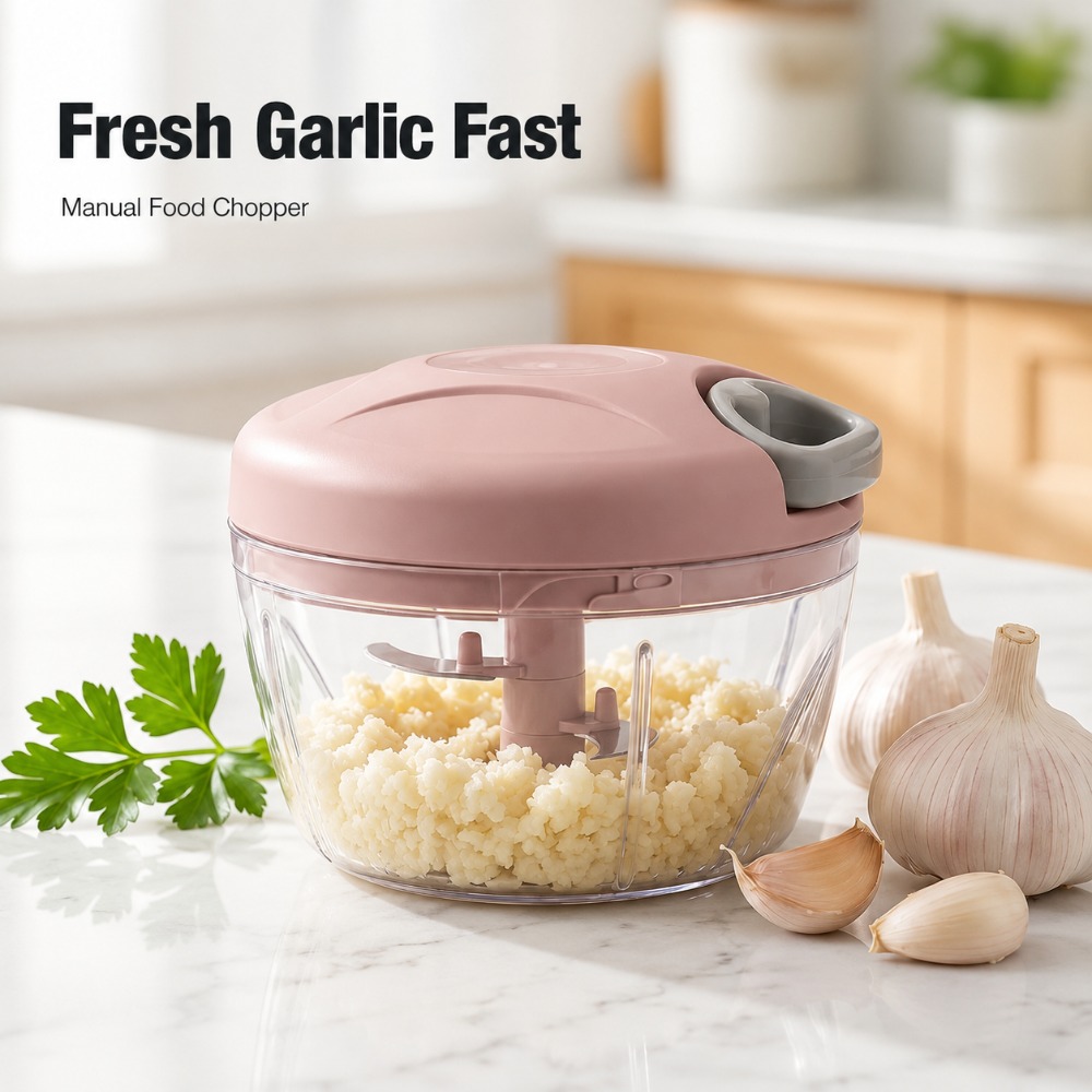 Baby Kitchen Food - Manual Pull String Garlic Mincer Multi