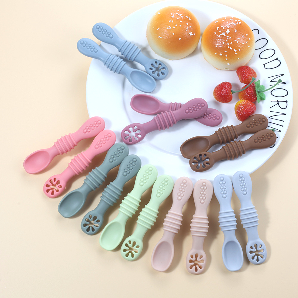 Baby Food Nutrition - 2PCS Cute Baby Learning Spoons Utensils
