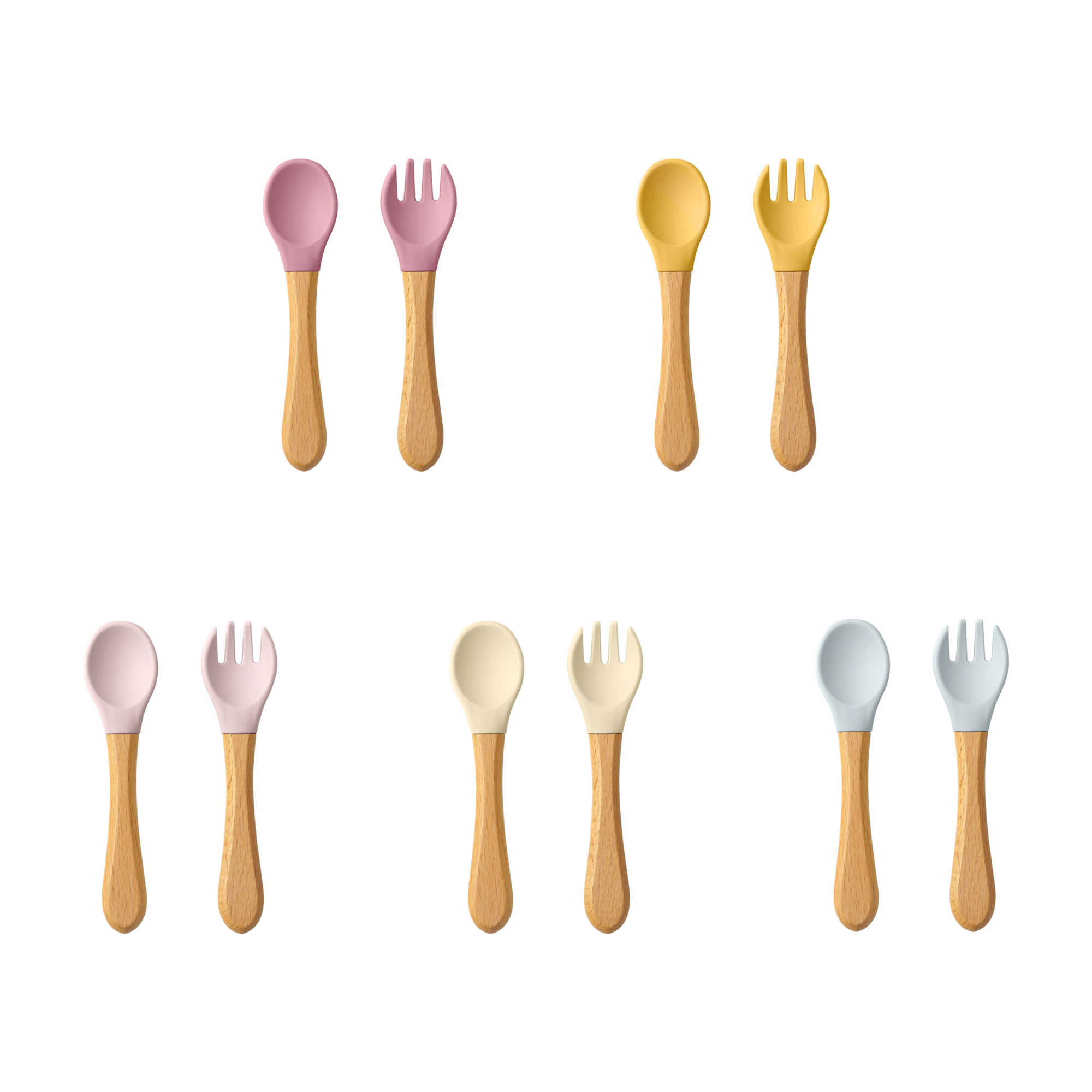 Baby Food Nutrition - 2PCS Baby Learning Spoons Utensils Set