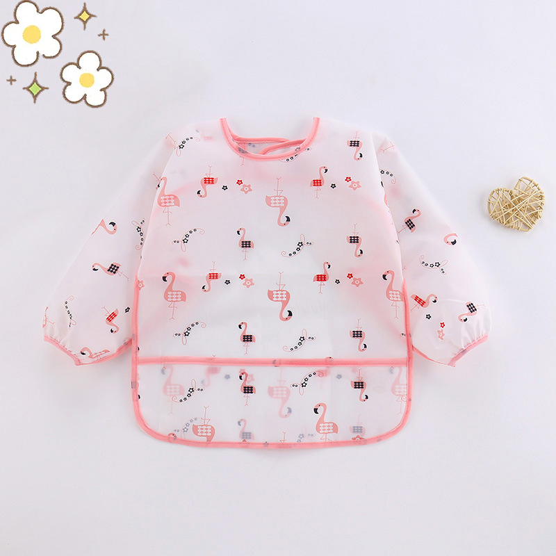 Baby Silicone Cartoon Bib 0-6  - Bib Long Sleeve ulasan dan harga