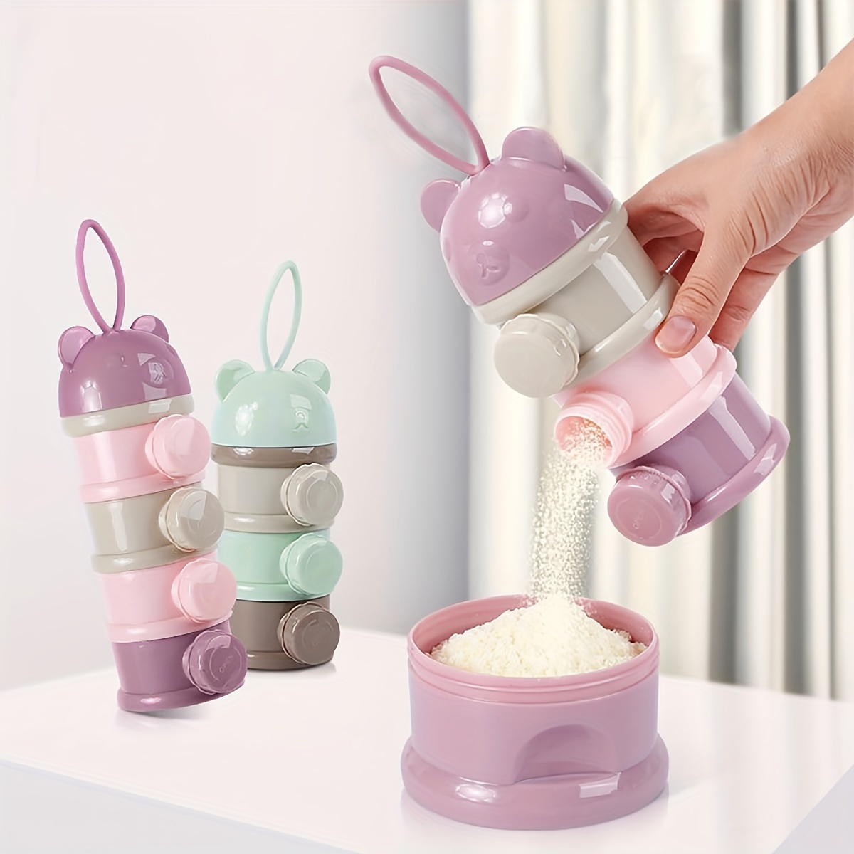 Large Capacity Baby Milk Powde - Formula Dispenser Portable ulasan dan harga