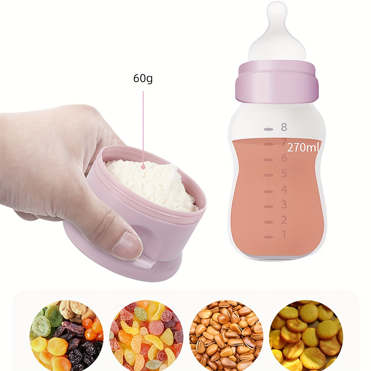 Large Capacity Baby Milk Powde - Formula Dispenser Portable ulasan dan harga