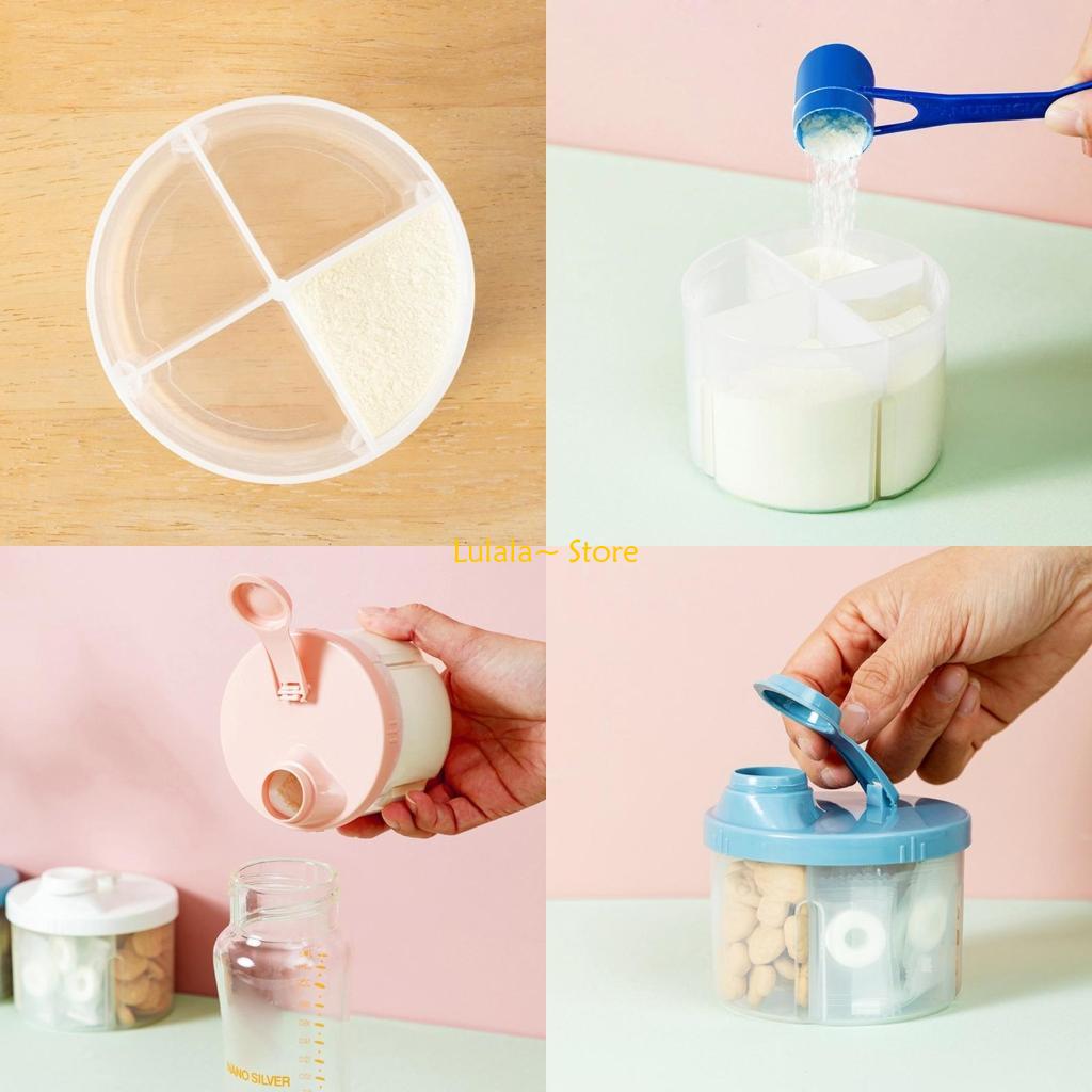 Y4QA 4 Compartments Formula Di - Formula Dispenser Portable ulasan dan harga