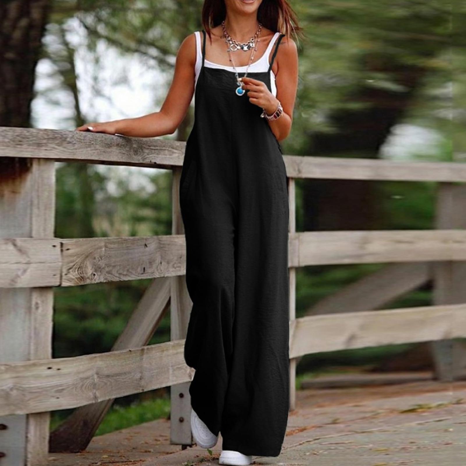 Casual Loose Jumpsuit Women Sp - Bib Long Sleeve ulasan dan harga