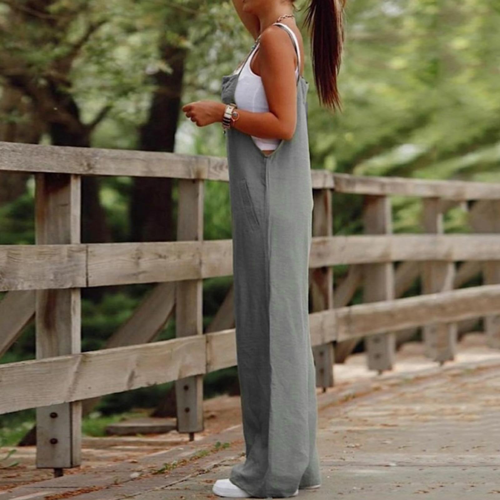Casual Loose Jumpsuit Women Sp - Bib Long Sleeve ulasan dan harga