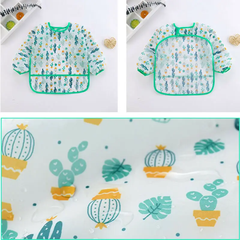 1Pcs Cute Baby Bibs Toddler Wa - Bib Long Sleeve ulasan dan harga