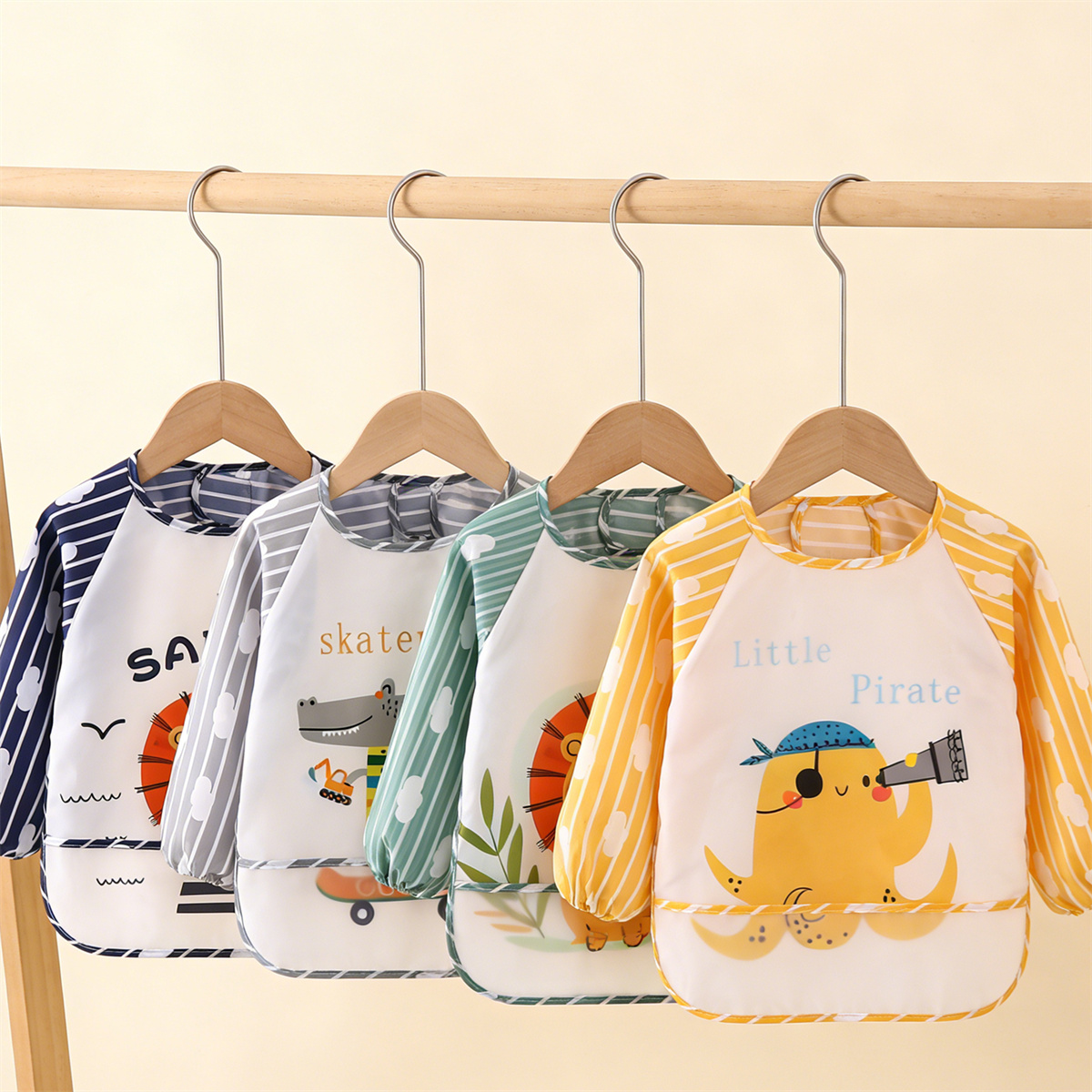 2pcs Waterproof Full Sleeve Ba - Bib Long Sleeve ulasan dan harga