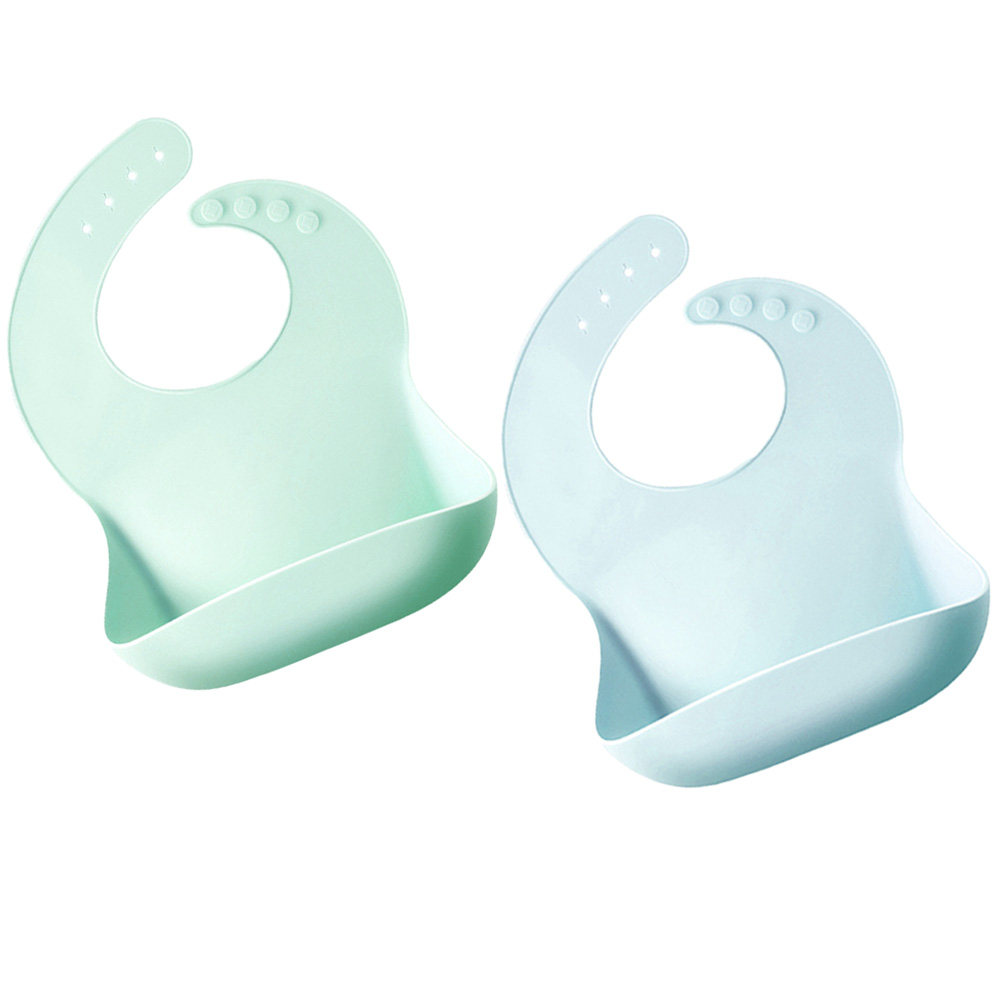 2pcs Silicone Baby Drool Bibs  - Feeding Baby Food ulasan dan harga