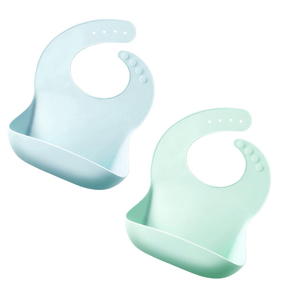 2pcs Silicone Baby Drool Bibs  - Feeding Baby Food ulasan dan harga