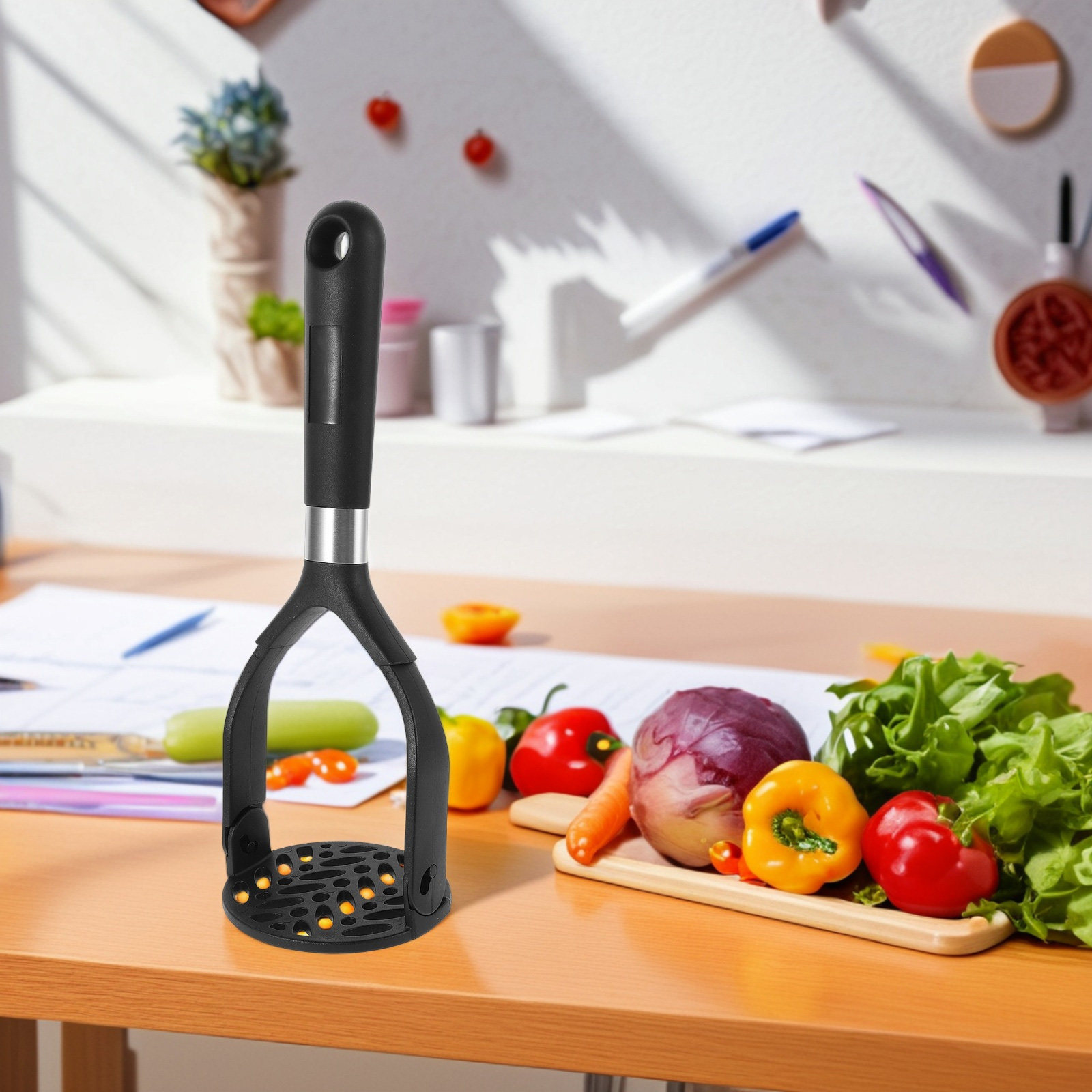 Foldable Nylon Potato Masher B - Baby Food Avocado ulasan dan harga