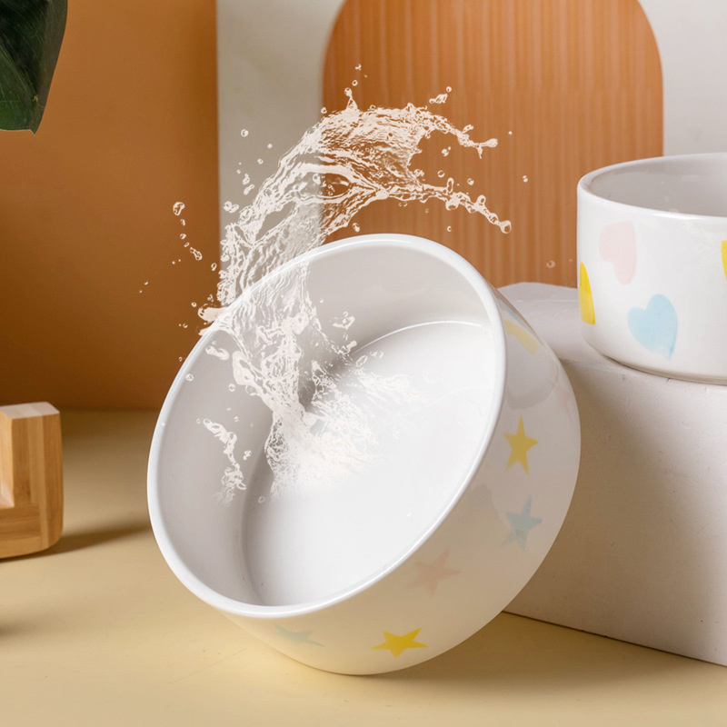 Ceramics Dog Bowl with Wood Ma - Baby Food Cat ulasan dan harga