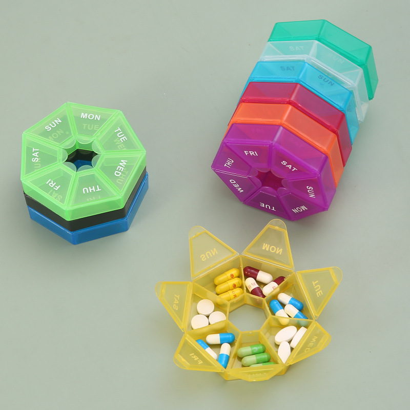 1Pcs Pill Case Plastic 7 Days  - Formula Dispenser Portable ulasan dan harga