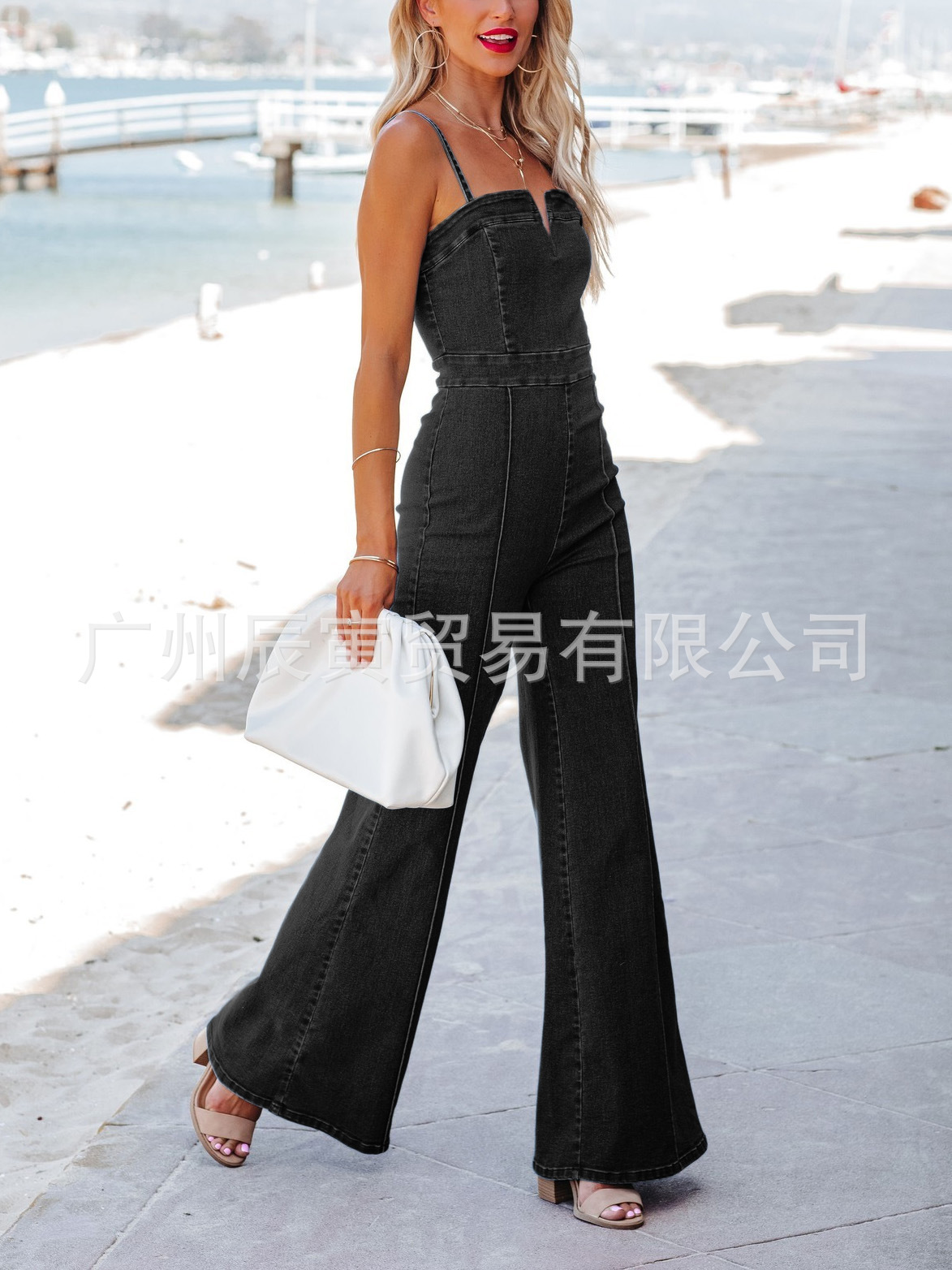 Women's Summer New Fashion Den - Bib Long Sleeve ulasan dan harga