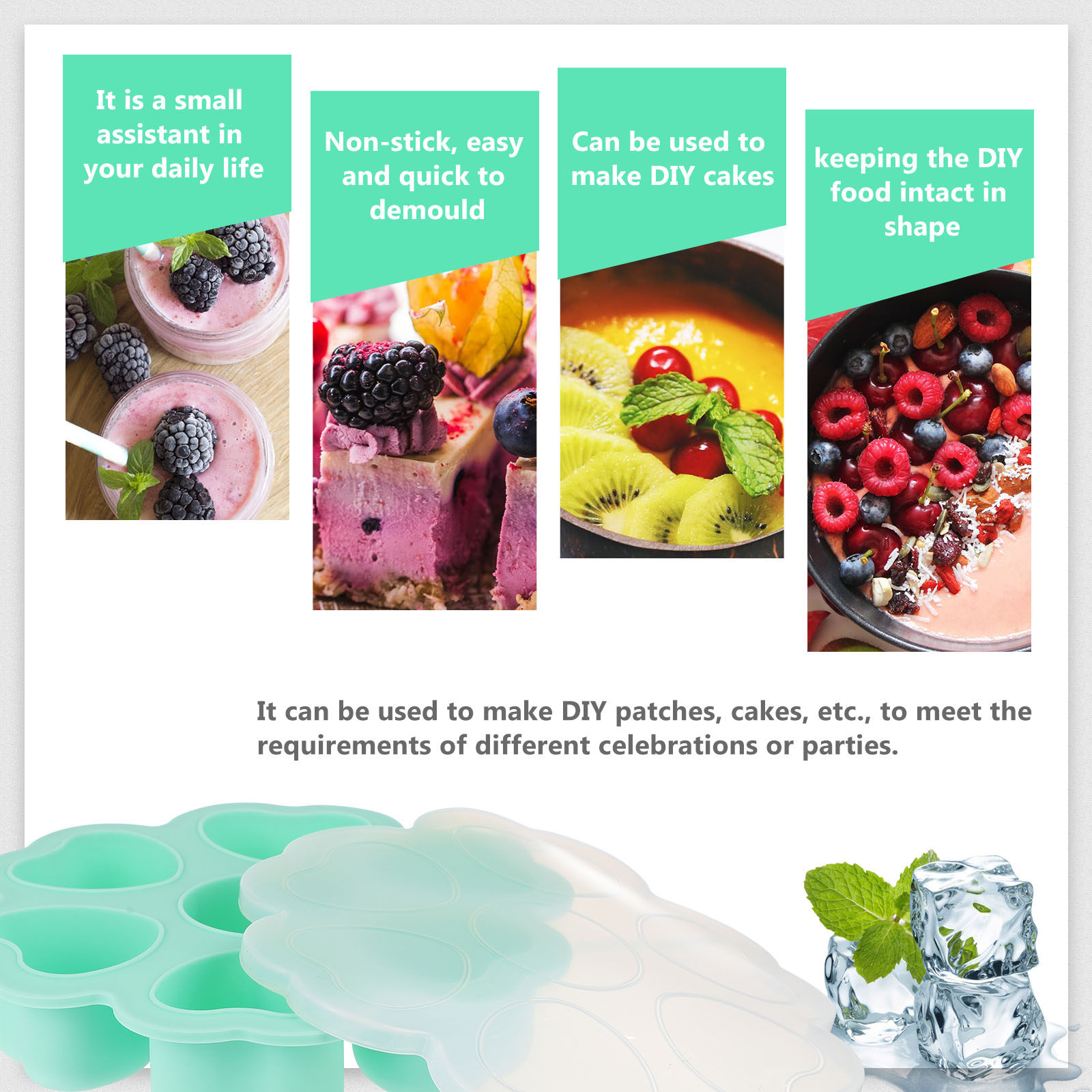 Heart Shaped Silicone Food Sto - Baby Food Dessert ulasan dan harga
