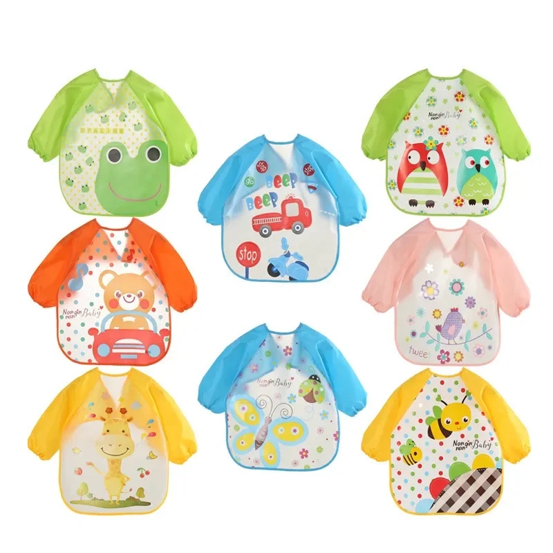 Waterproof EVA Full Sleeve Bab - Bib Long Sleeve ulasan dan harga