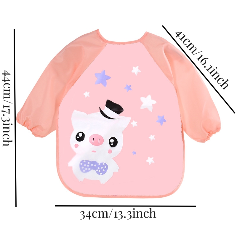 Waterproof EVA Full Sleeve Bab - Bib Long Sleeve ulasan dan harga