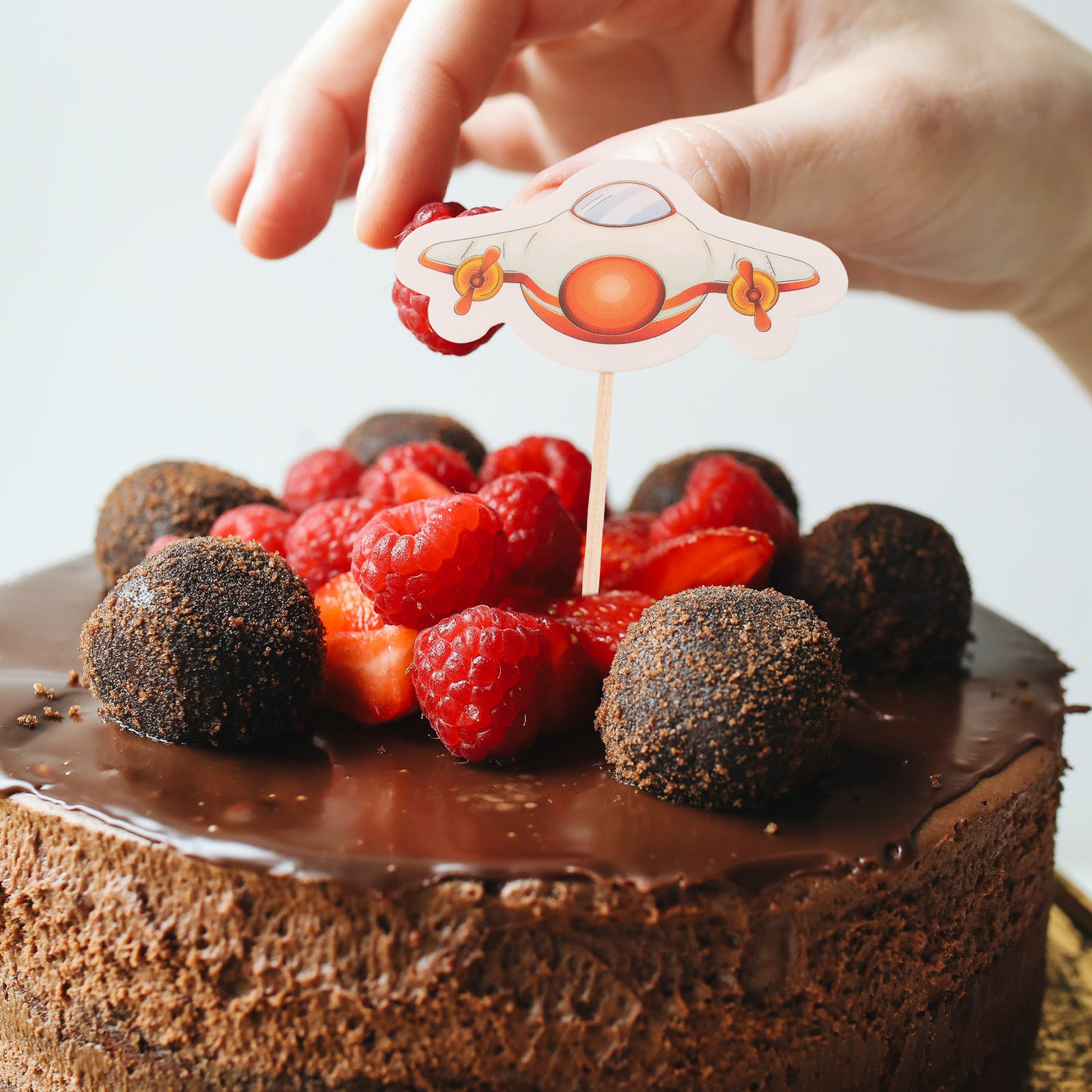 30Pcs Aircraft Cake Toppers Pi - Baby Food Dessert ulasan dan harga