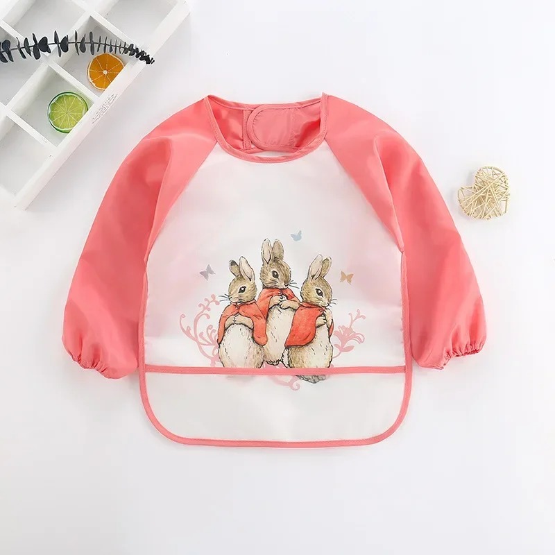 Baby's Soft Waterproof Bib Kid - Bib Long Sleeve ulasan dan harga