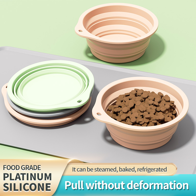 Collapsible Silicone Dog Bowl, - Baby Food Cat ulasan dan harga
