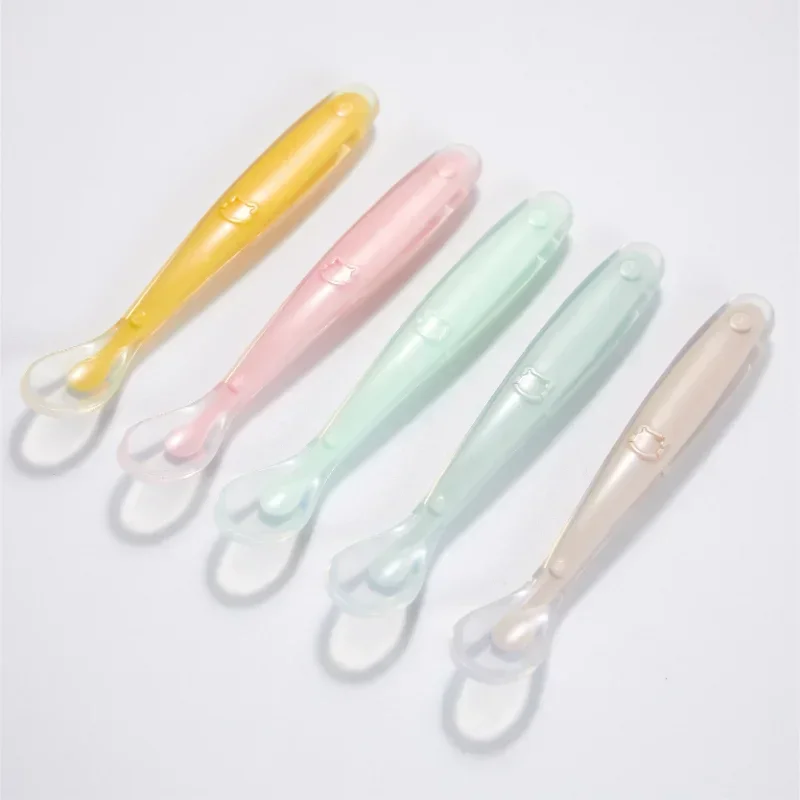 Soft Silicone Baby Spoon Toddl - Baby Food Nutrition ulasan dan harga