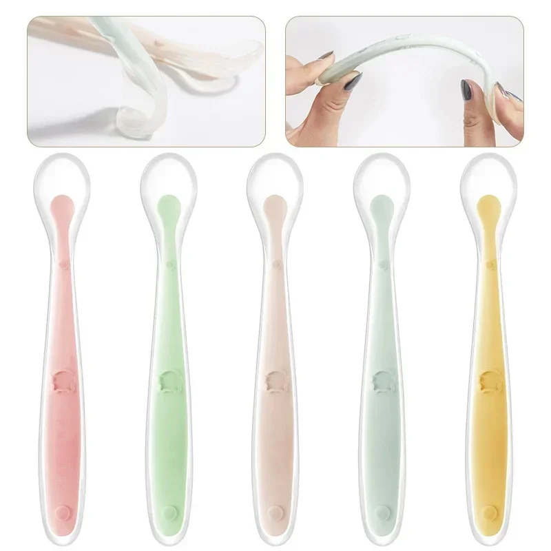 Soft Silicone Baby Spoon Toddl - Baby Food Nutrition ulasan dan harga