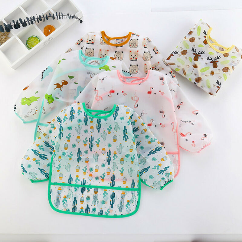 Baby Bibs New Cute Children Ba - Bib Long Sleeve ulasan dan harga
