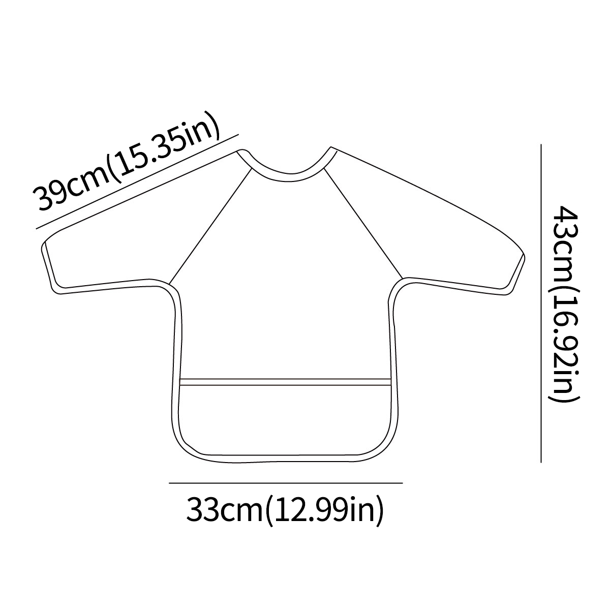 1 Pc Waterproof Baby Feeding B - Bib Long Sleeve ulasan dan harga