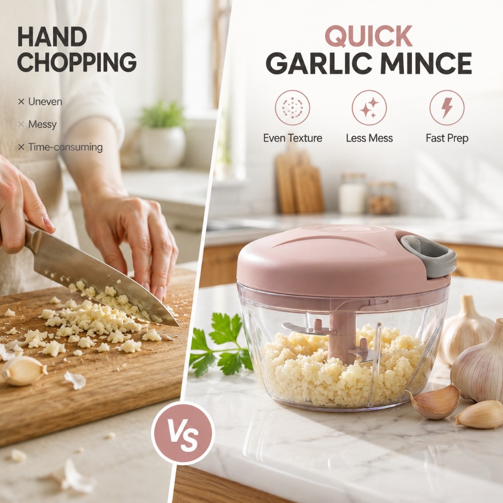 Manual Pull String Garlic Minc - Baby Kitchen Food ulasan dan harga