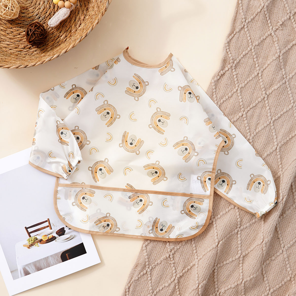 Long-Sleeve Baby Bib Machine W - Bib Long Sleeve ulasan dan harga