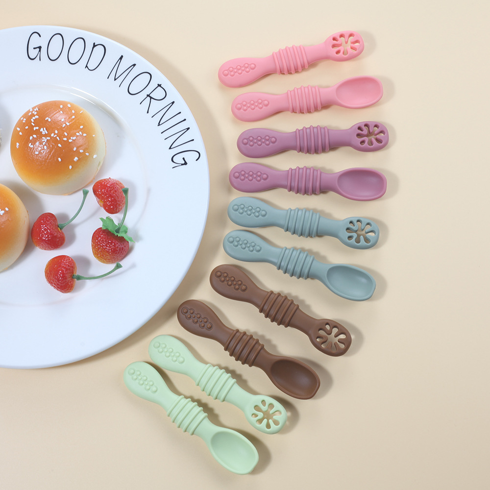 2PCS Cute Baby Learning Spoons - Baby Food Nutrition ulasan dan harga