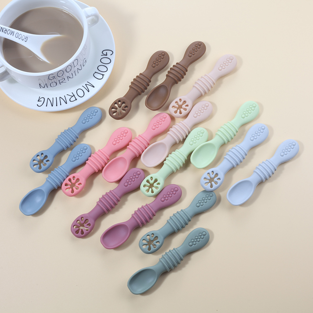 2PCS Cute Baby Learning Spoons - Baby Food Nutrition ulasan dan harga