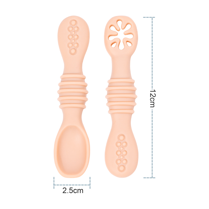 2PCS Cute Baby Learning Spoons - Baby Food Nutrition ulasan dan harga