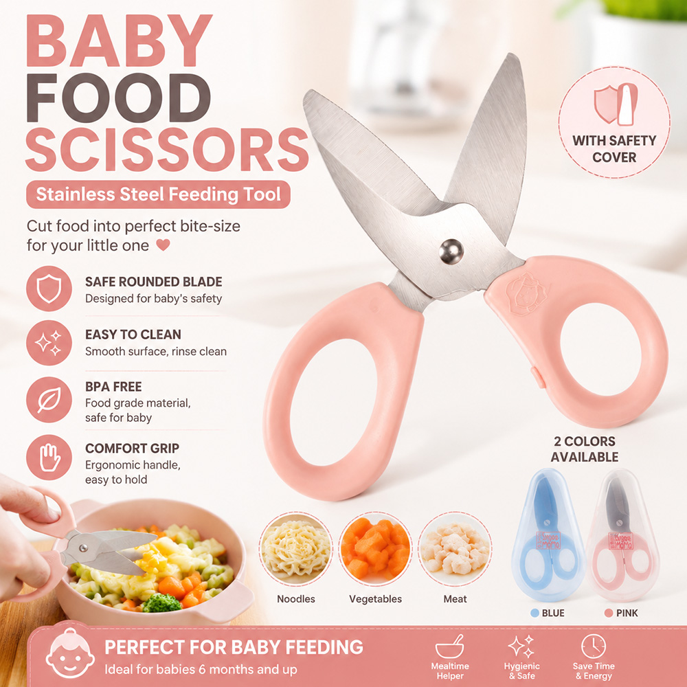 Baby Food Scissors Stainless S - Feeding Baby Food ulasan dan harga