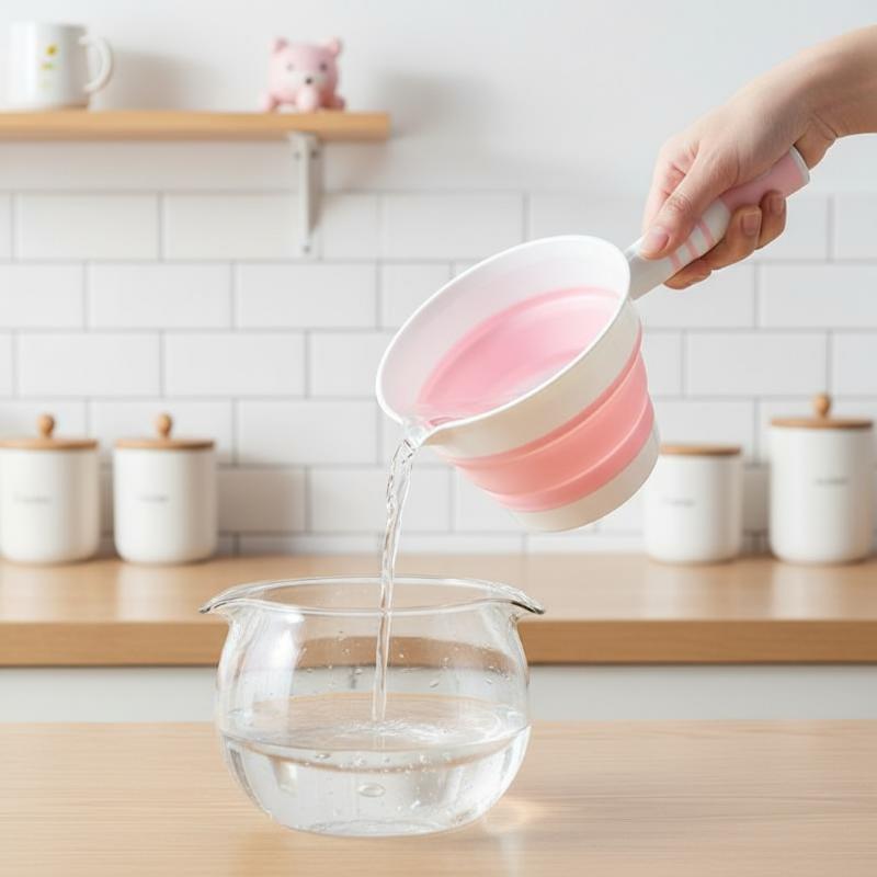 Foldable Silicone Water Scoop  - Baby Kitchen Food ulasan dan harga