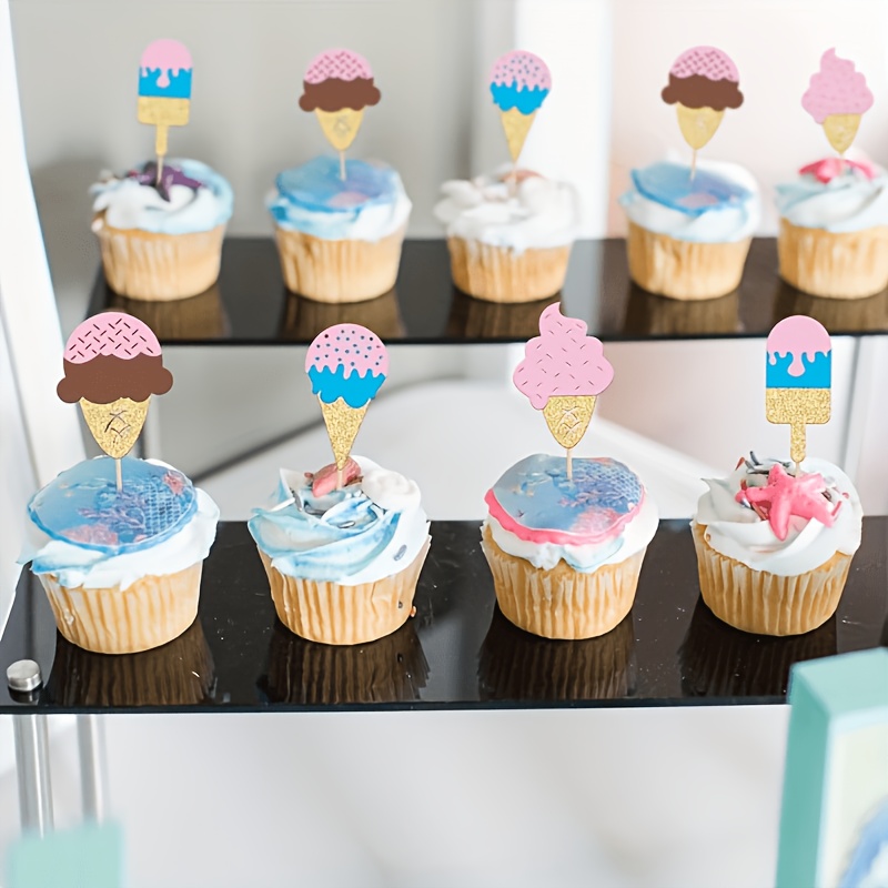 12Pc Glitter Ice Cream Cupcake - Baby Food Dessert ulasan dan harga